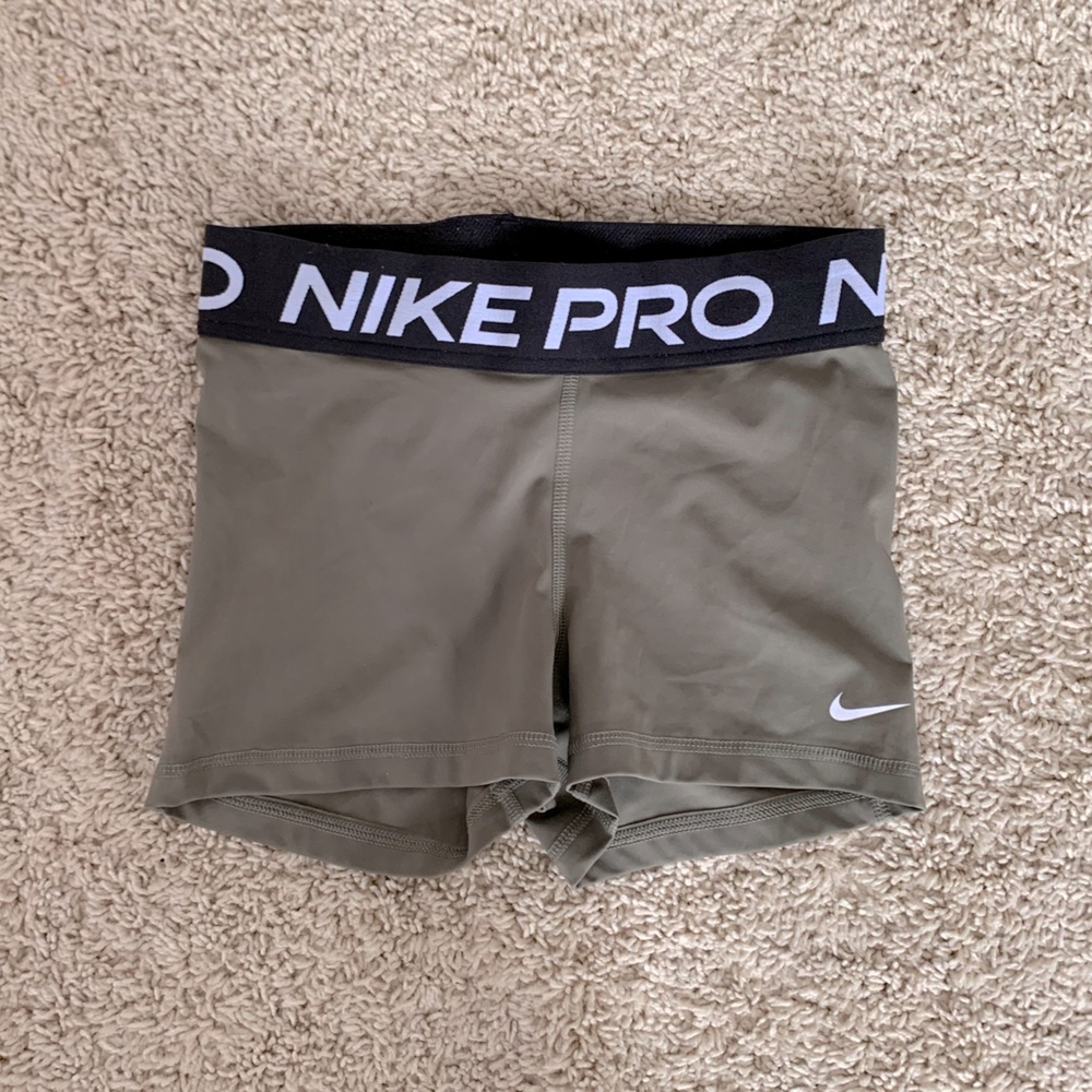 Army Green Nike Pro Shorts